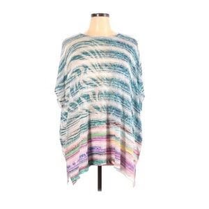 Avenue | Short Sleeve Oversized Top Poncho Kimono 14-16 One Size Pastels New